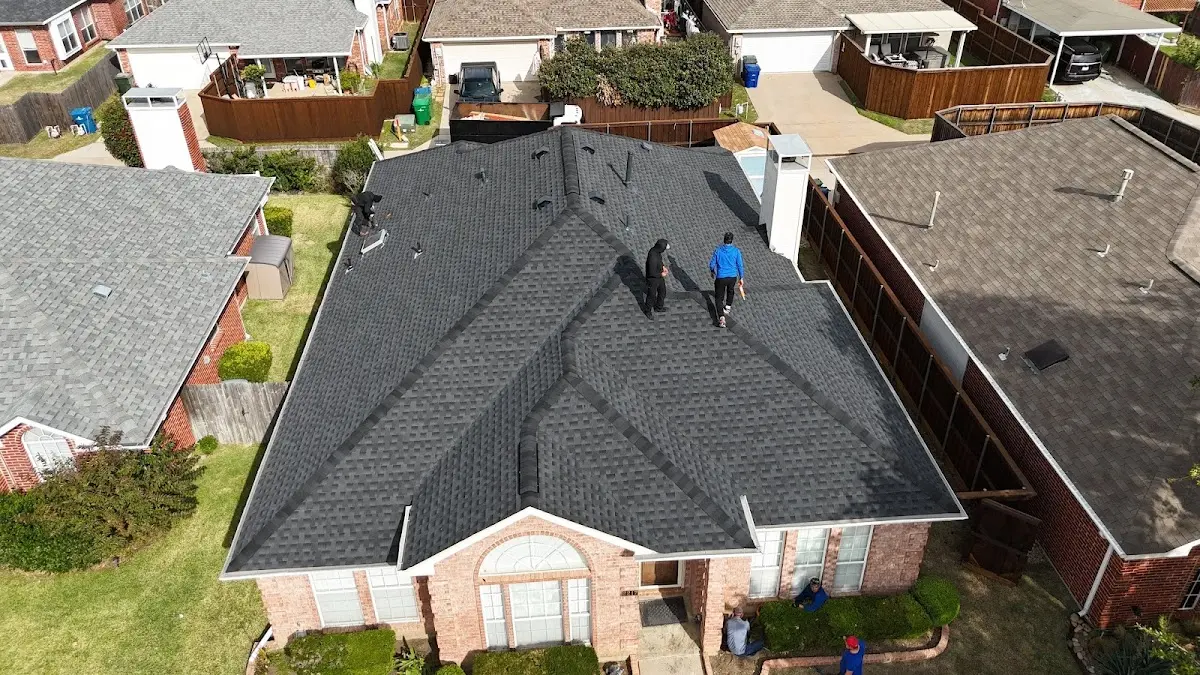 Slate & Tile Roof Repair work in progress on a San Marino property